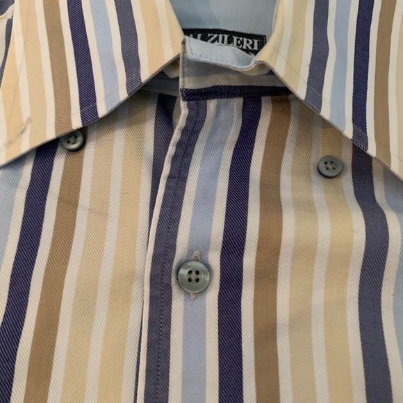 "Pal Zileri" men's long sleeves button down collar shirt - Picture 4 of 6